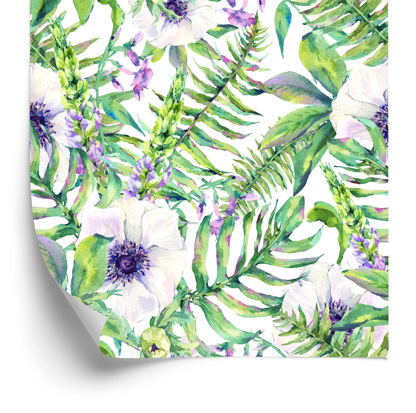 Wallpaper Leaves Flowers