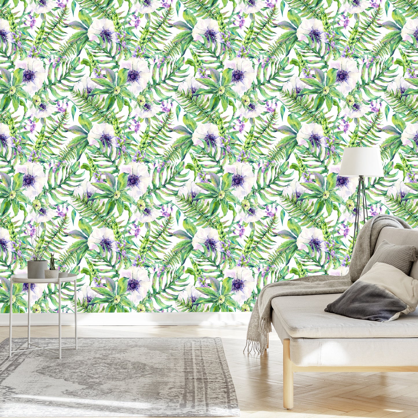 Wallpaper Leaves Flowers