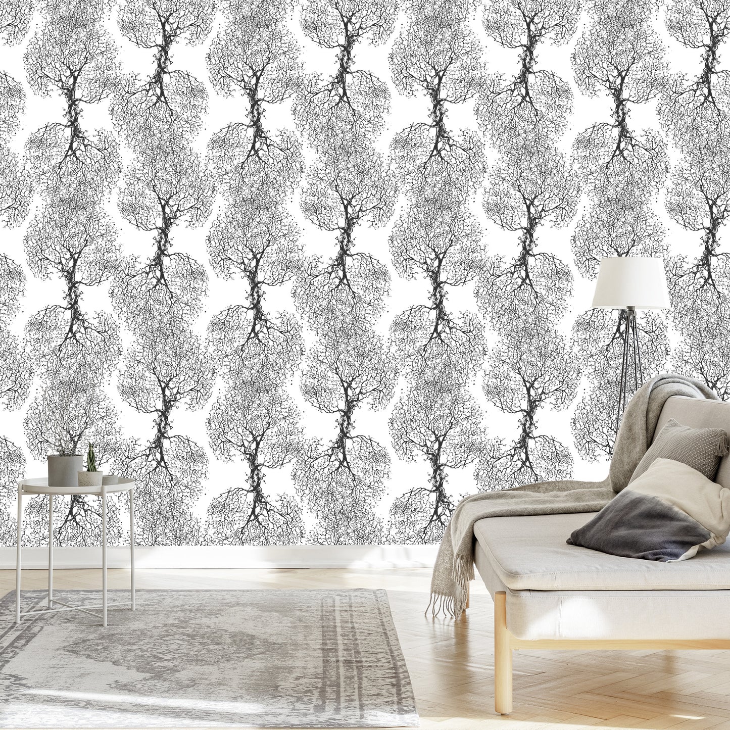 Wallpaper Original Black And White Trees