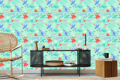 Wallpaper Fairy-Tale Rockets, Planes And Helicopters