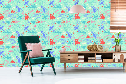 Wallpaper Fairy-Tale Rockets, Planes And Helicopters