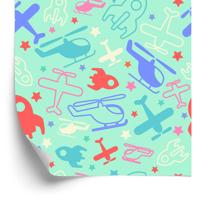 Wallpaper Fairy-Tale Rockets, Planes And Helicopters