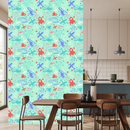 Wallpaper Fairy-Tale Rockets, Planes And Helicopters