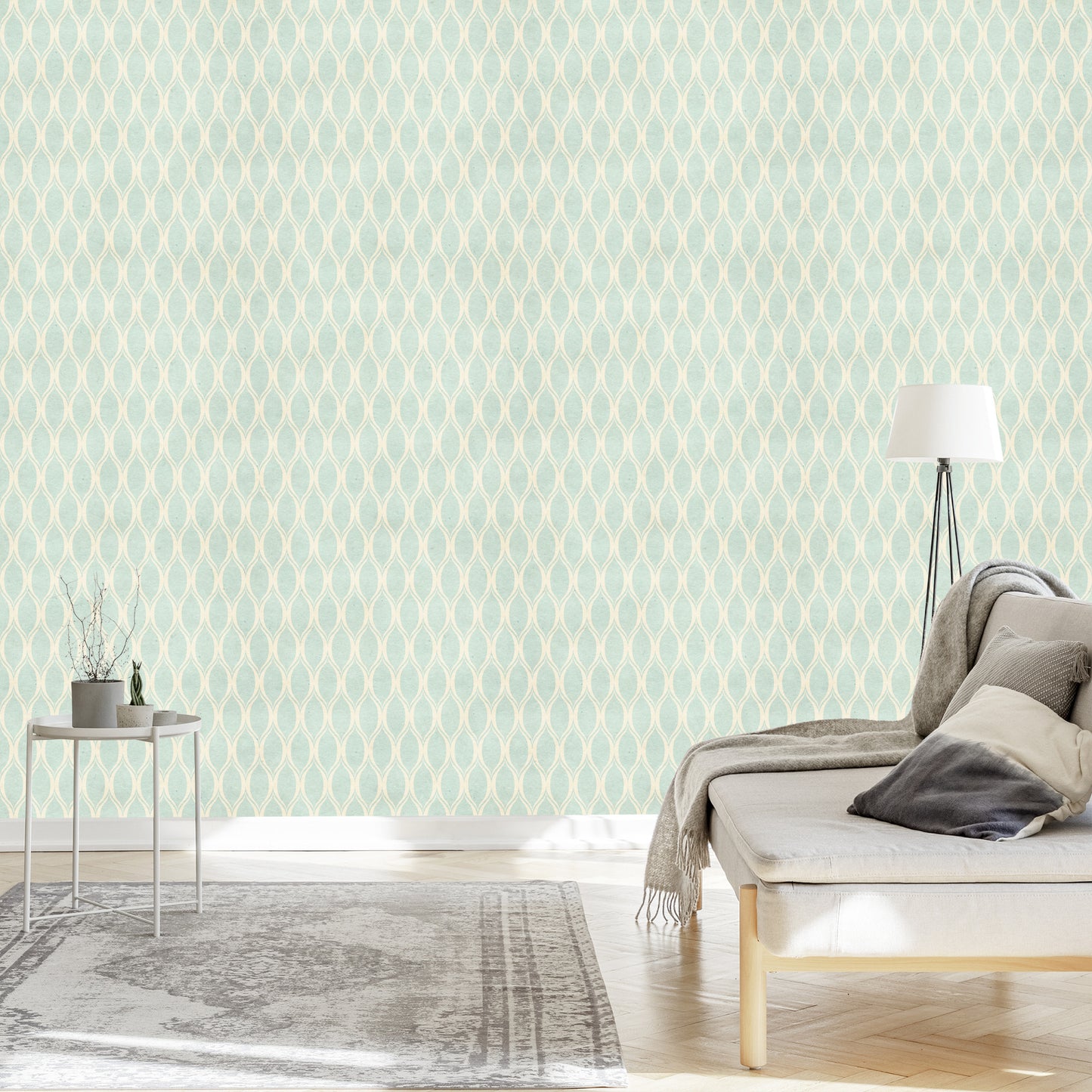 Wallpaper Delicate Pattern In Retro Style