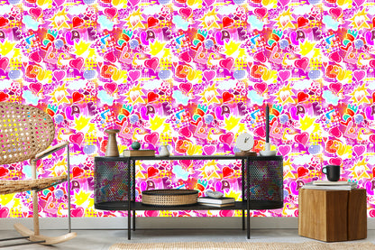 Wallpaper Pink Graffiti
