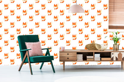 Wallpaper Lovely Watercolor Foxes