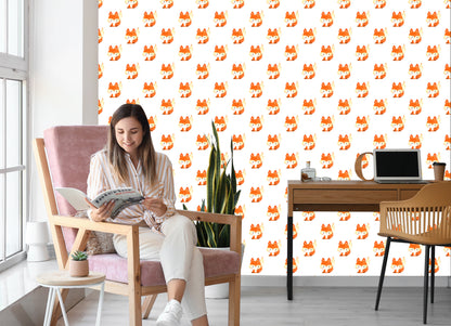 Wallpaper Lovely Watercolor Foxes