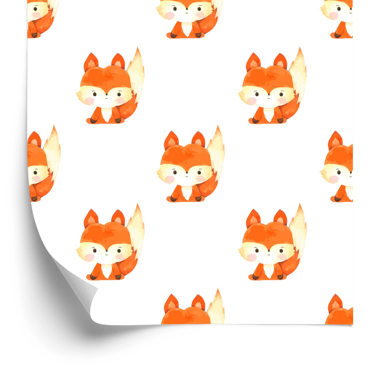 Wallpaper Lovely Watercolor Foxes