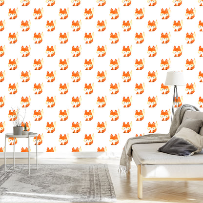 Wallpaper Lovely Watercolor Foxes