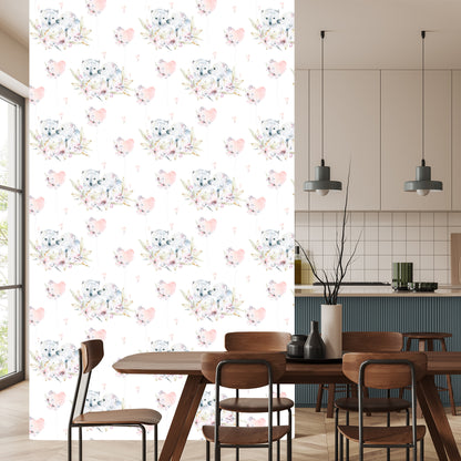 Wallpaper Polar Bears Among Flowers