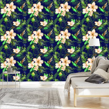 Wallpaper Tropical Plants And Birds