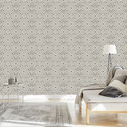 Wallpaper Wall Elegant Mosaic Living Room Office