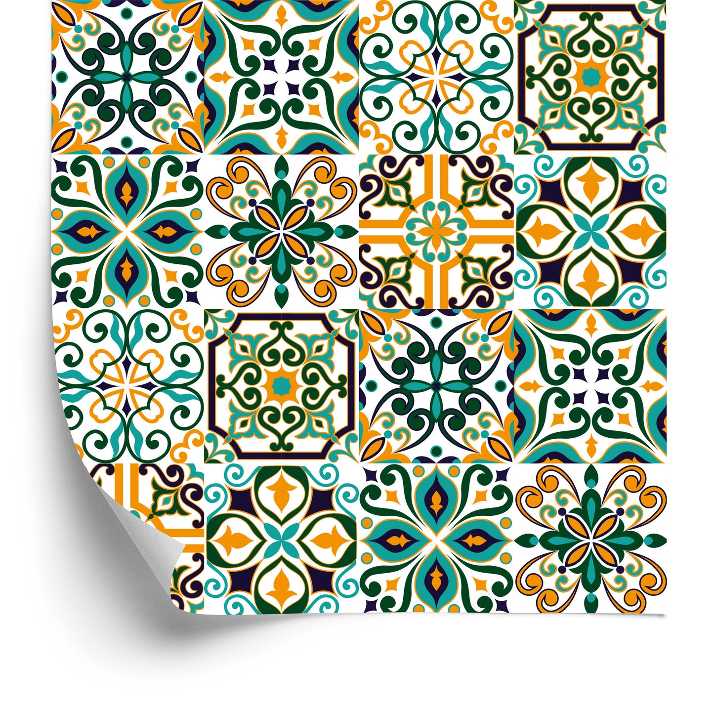 Wallpaper For Dining Room Colorful Mosaic Patterns