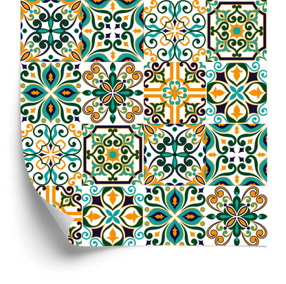 Wallpaper For Dining Room Colorful Mosaic Patterns