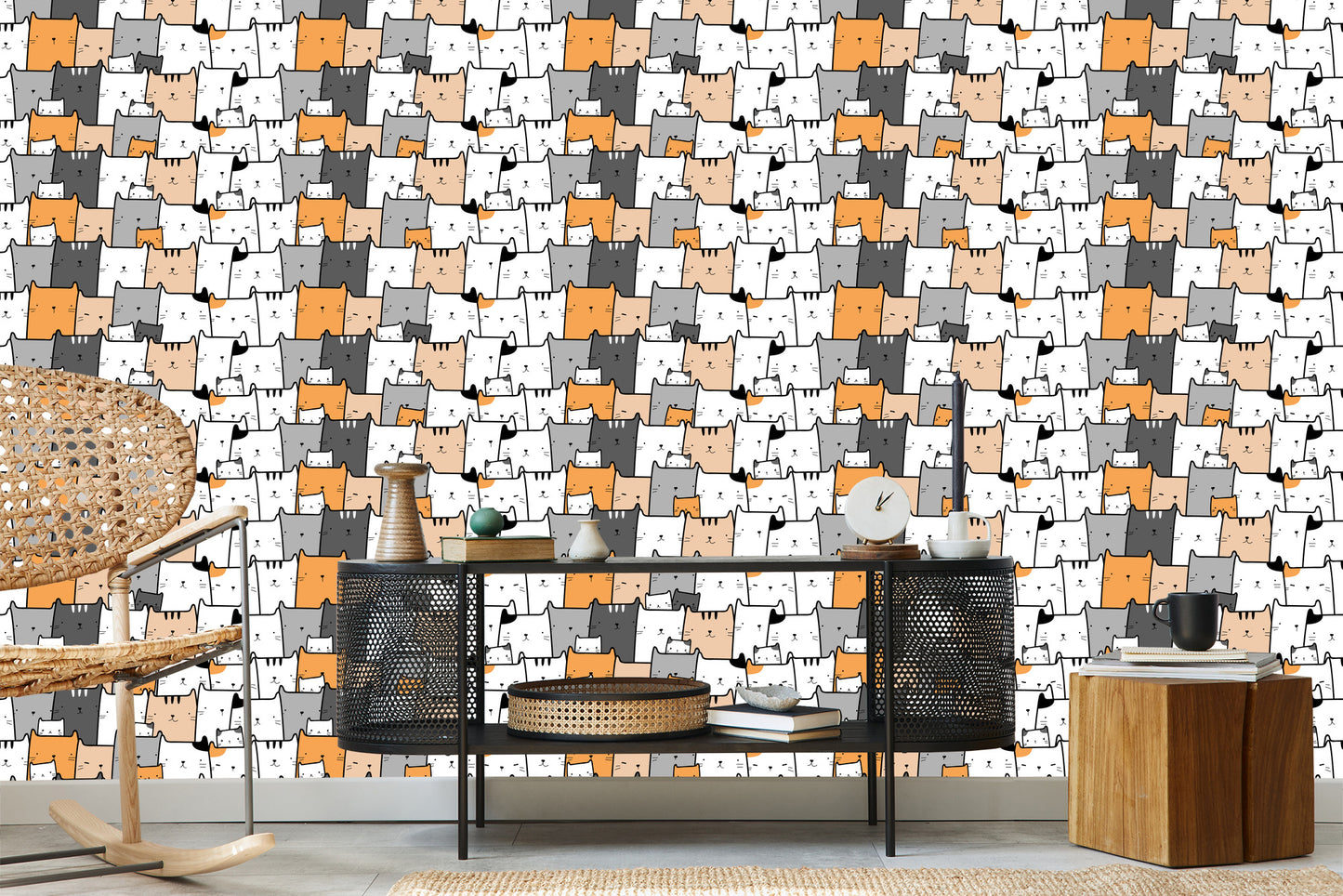 Wallpaper For Children - Joyful Cats