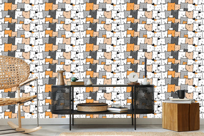 Wallpaper For Children - Joyful Cats