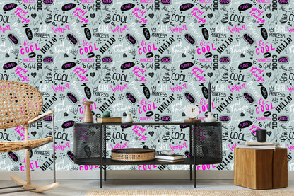 Wallpaper Girlish Typography