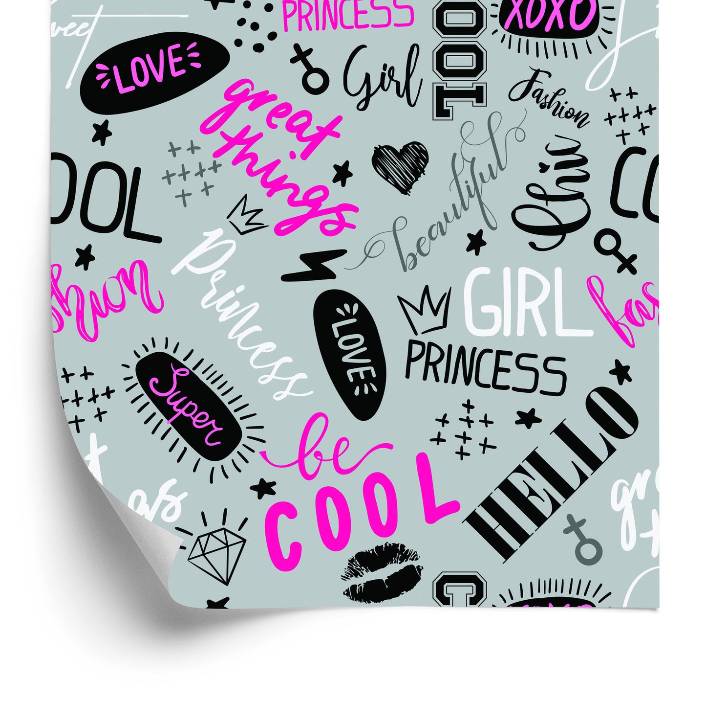 Wallpaper Girlish Typography