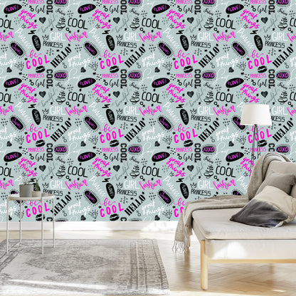 Wallpaper Girlish Typography