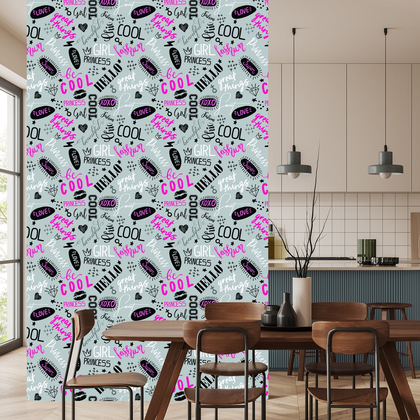 Wallpaper Girlish Typography