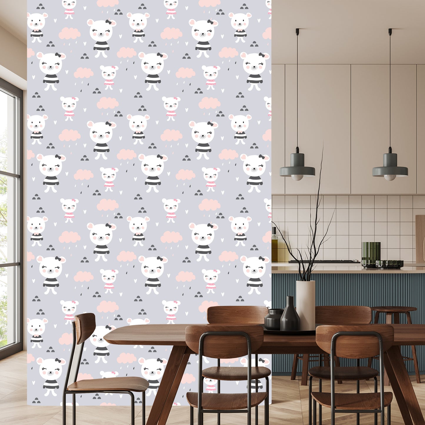 Wallpaper Beras, Clouds, Hearts