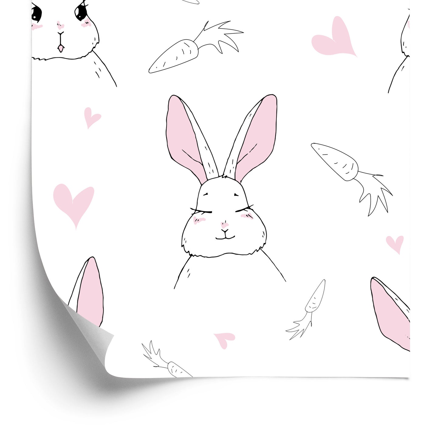 Wallpaper Rabbits With Carrots