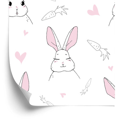 Wallpaper Rabbits With Carrots
