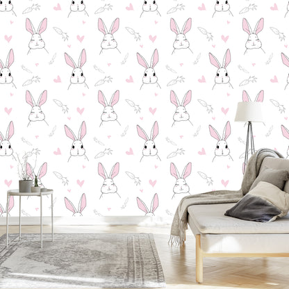Wallpaper Rabbits With Carrots