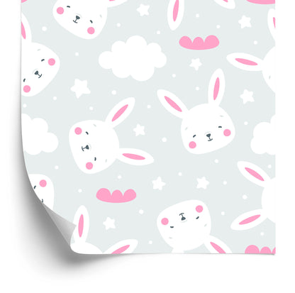 Wallpaper Rabbits On A Cloudy Background
