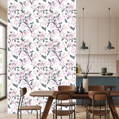 Wallpaper Magnolia Flowers In Bloom Painted