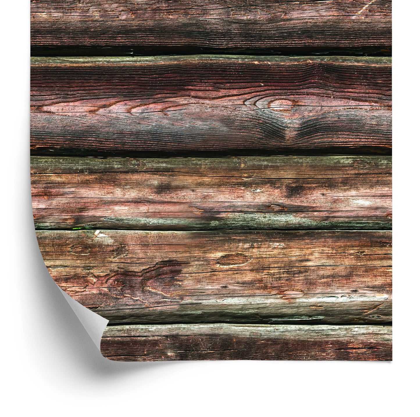 Wallpaper Realistic Horizontal Wooden Boards