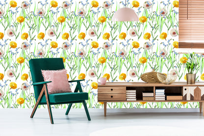 Wallpaper Dandelions And Wildflowers