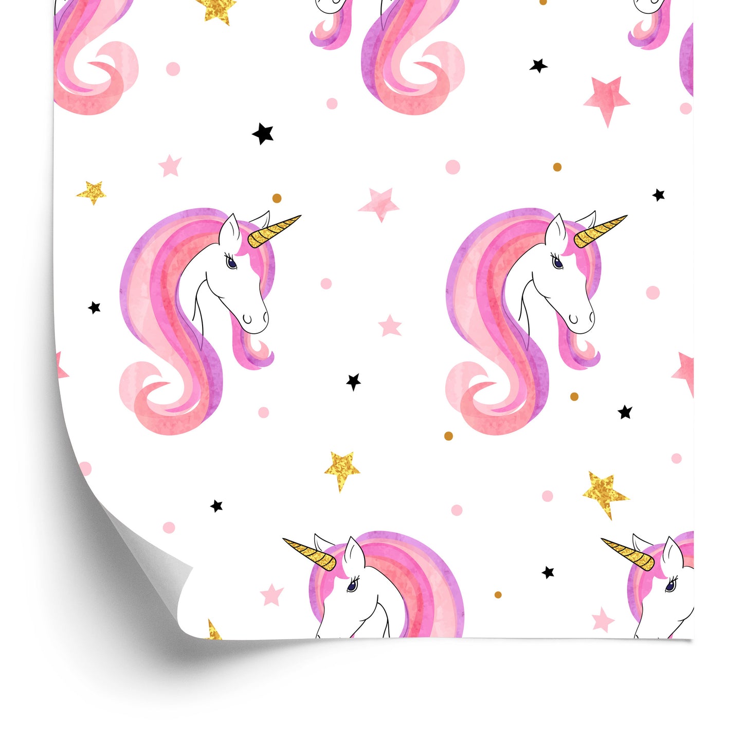 Wallpaper For Children - Unicorns And Stars