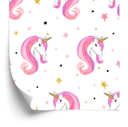 Wallpaper For Children - Unicorns And Stars