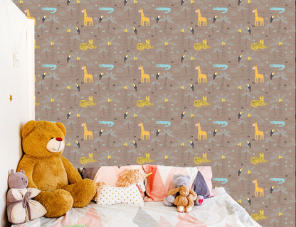 Wallpaper Crocodiles. Crocodiles. Plants. Boy's Room