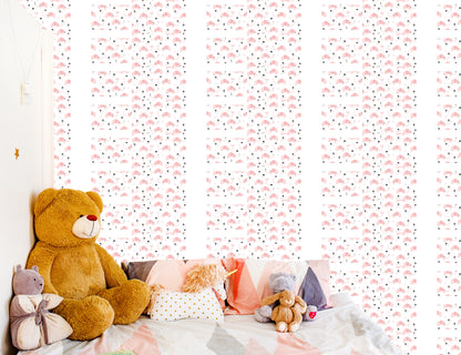 Wallpaper For Children - Elephants And Hearts