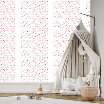 Wallpaper For Children - Elephants And Hearts