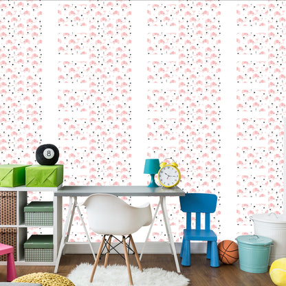 Wallpaper For Children - Elephants And Hearts