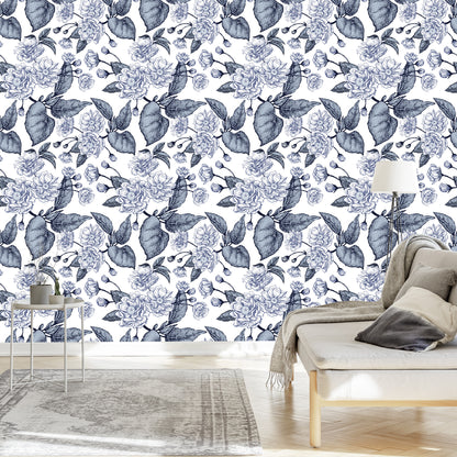 Wallpaper Plum Flowers