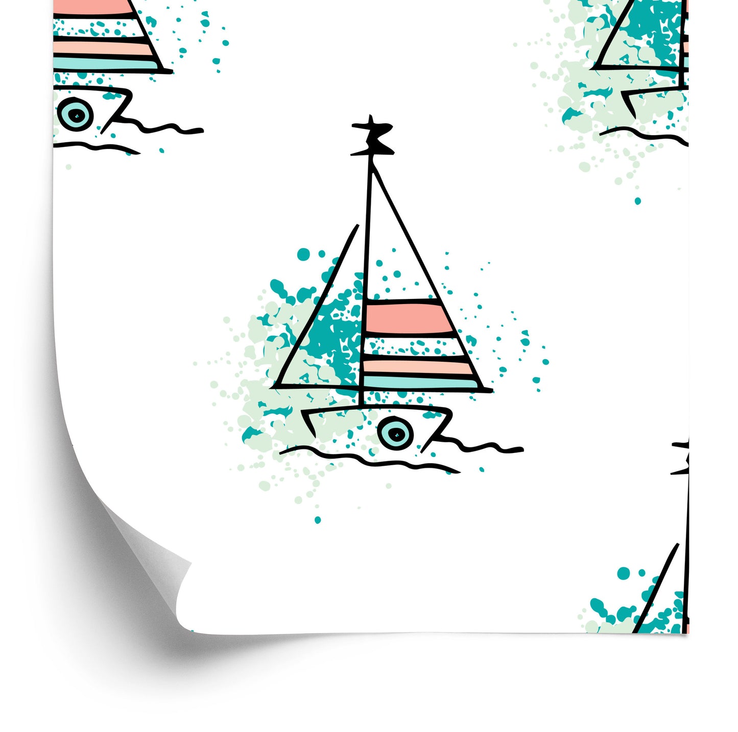 Wallpaper Minimalist Sailboats