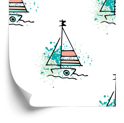 Wallpaper Minimalist Sailboats