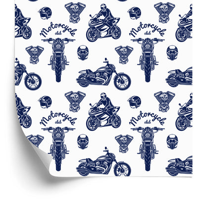 Wallpaper Retro Motorcycles With Inscriptions