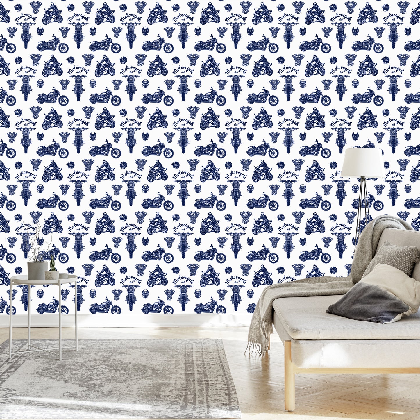 Wallpaper Retro Motorcycles With Inscriptions