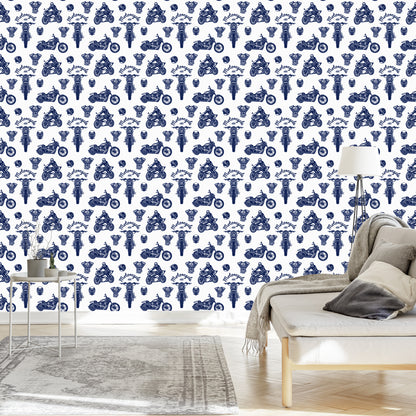 Wallpaper Retro Motorcycles With Inscriptions