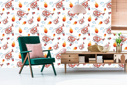 Wallpaper Colorful Fairy Tale Fire Department