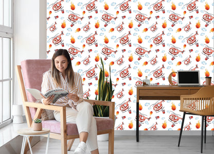 Wallpaper Colorful Fairy Tale Fire Department