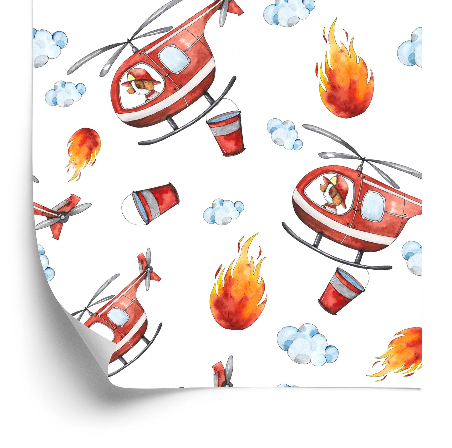 Wallpaper Colorful Fairy Tale Fire Department