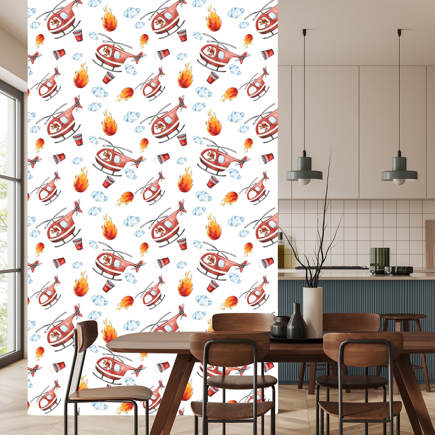 Wallpaper Colorful Fairy Tale Fire Department
