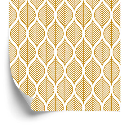 Wallpaper Retro - Beautiful Geometric Leaves