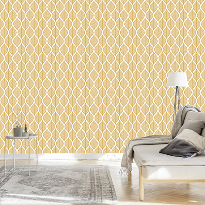 Wallpaper Retro - Beautiful Geometric Leaves